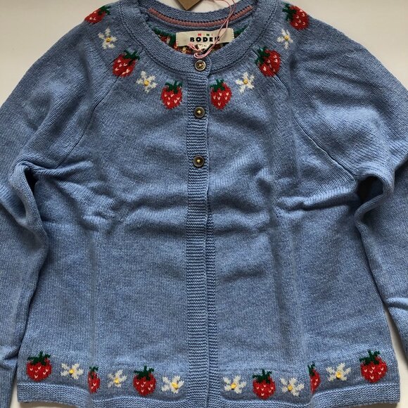 NWT Mini Boden Embroidered Flower Cardigan - Picture 5 of 5